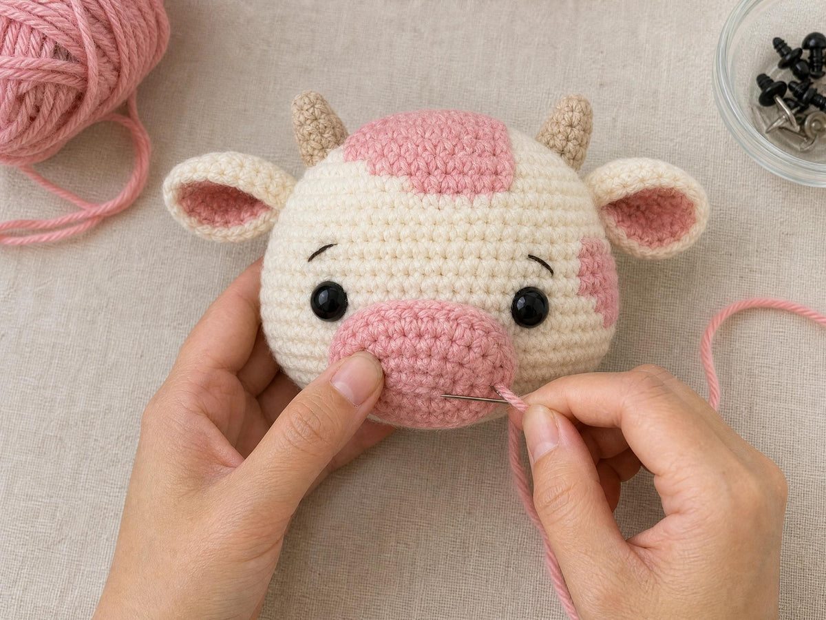 Strawberry Cow Crochet Pattern PDF — Beginner-Friendly Amigurumi Tutorial