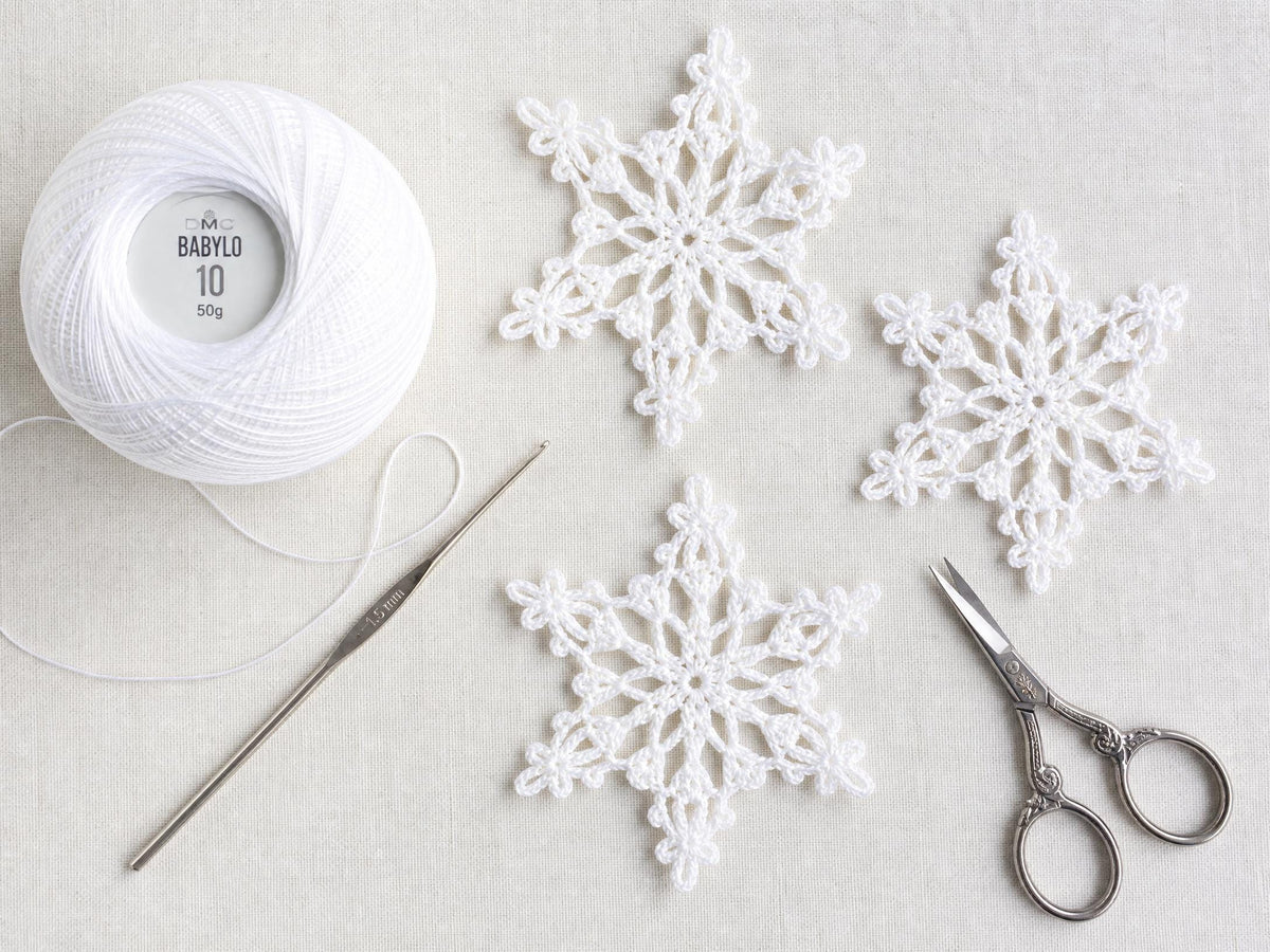 Winter Star Snowflake Crochet Pattern | Beginner Lace Ornament Tutorial (PDF Download)
