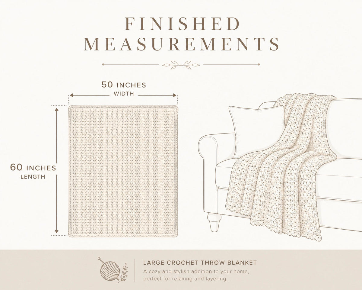 Four Seasons Temperature Blanket Crochet Pattern | Year-Long Gradient Throw (PDF Download)