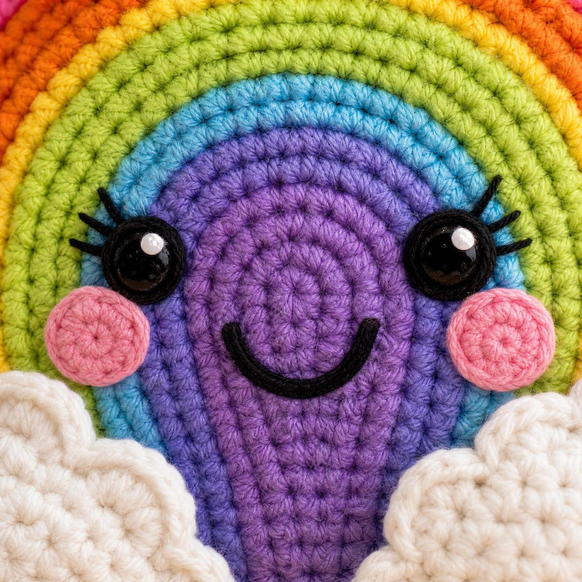 Rainbow Backpack Crochet Pattern | Child Bag PDF, Amigurumi Style Clouds