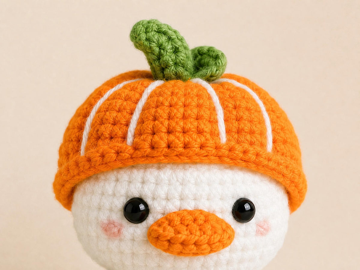 Crochet Duck Pattern | Amigurumi Pumpkin Hat, Crossbody Bag (PDF Download)