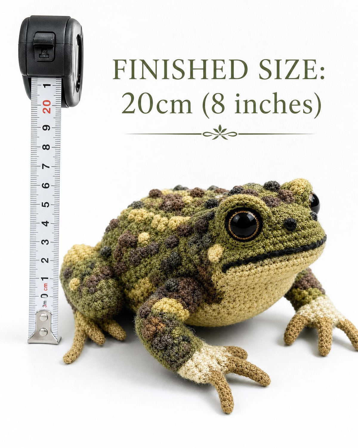 Crochet Toad Pattern, Amigurumi Frog, Bobble Stitch Toad, Beginner PDF (17-Page Download)