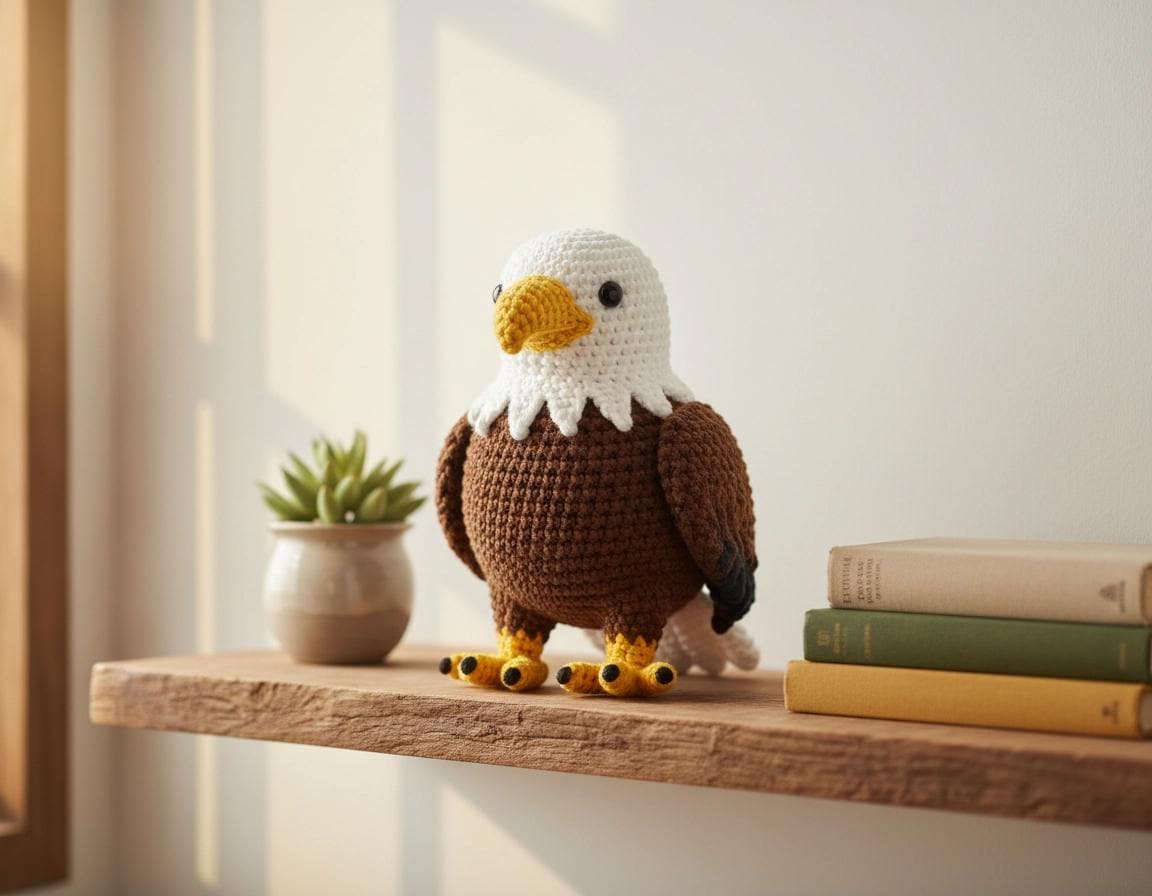 Amigurumi Bald Eagle Crochet Pattern - Stuffed Toy PDF - Confident Beginner Instant Download