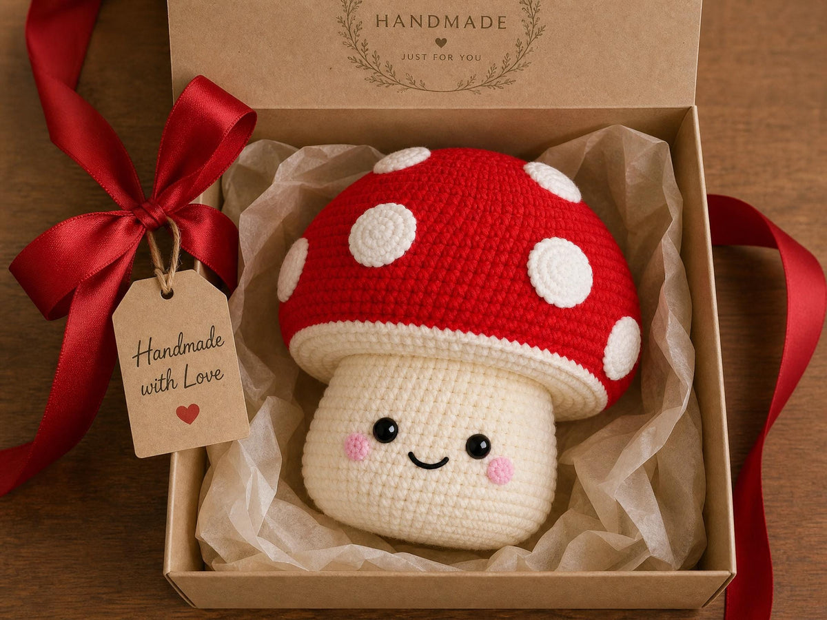 Cozy Mushroom Pillow Crochet Pattern | Amigurumi Home Decor | Beginner Friendly | Instant Download PDF