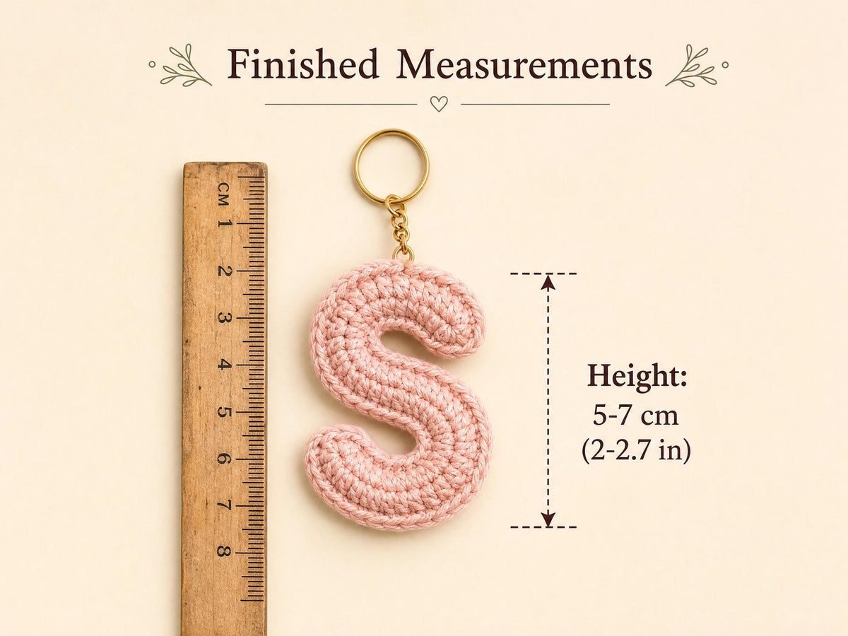 Crochet Letter Keychain Pattern, Alphabet Amigurumi Charm, Beginner PDF (Instant Download) + VIDEO