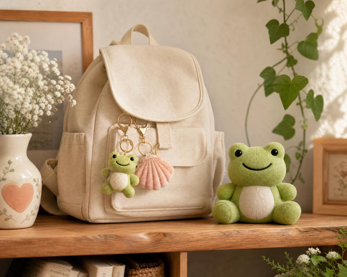 Beginner Crochet Frog Pattern PDF, Sitting Frog, Mini Keychain, Shell Charm (Digital Download)