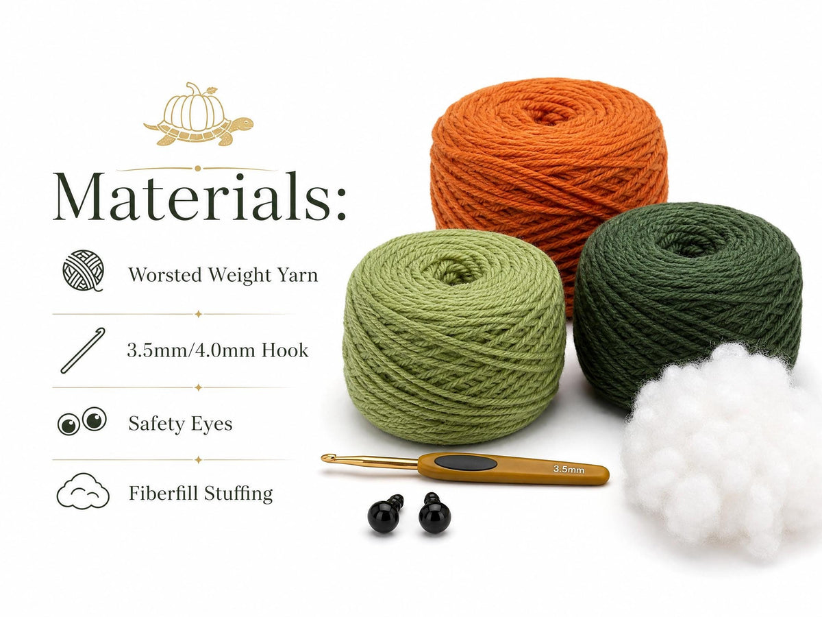 Turtle Pumpkin Crochet Pattern | Beginner Amigurumi PDF | Fall Decor