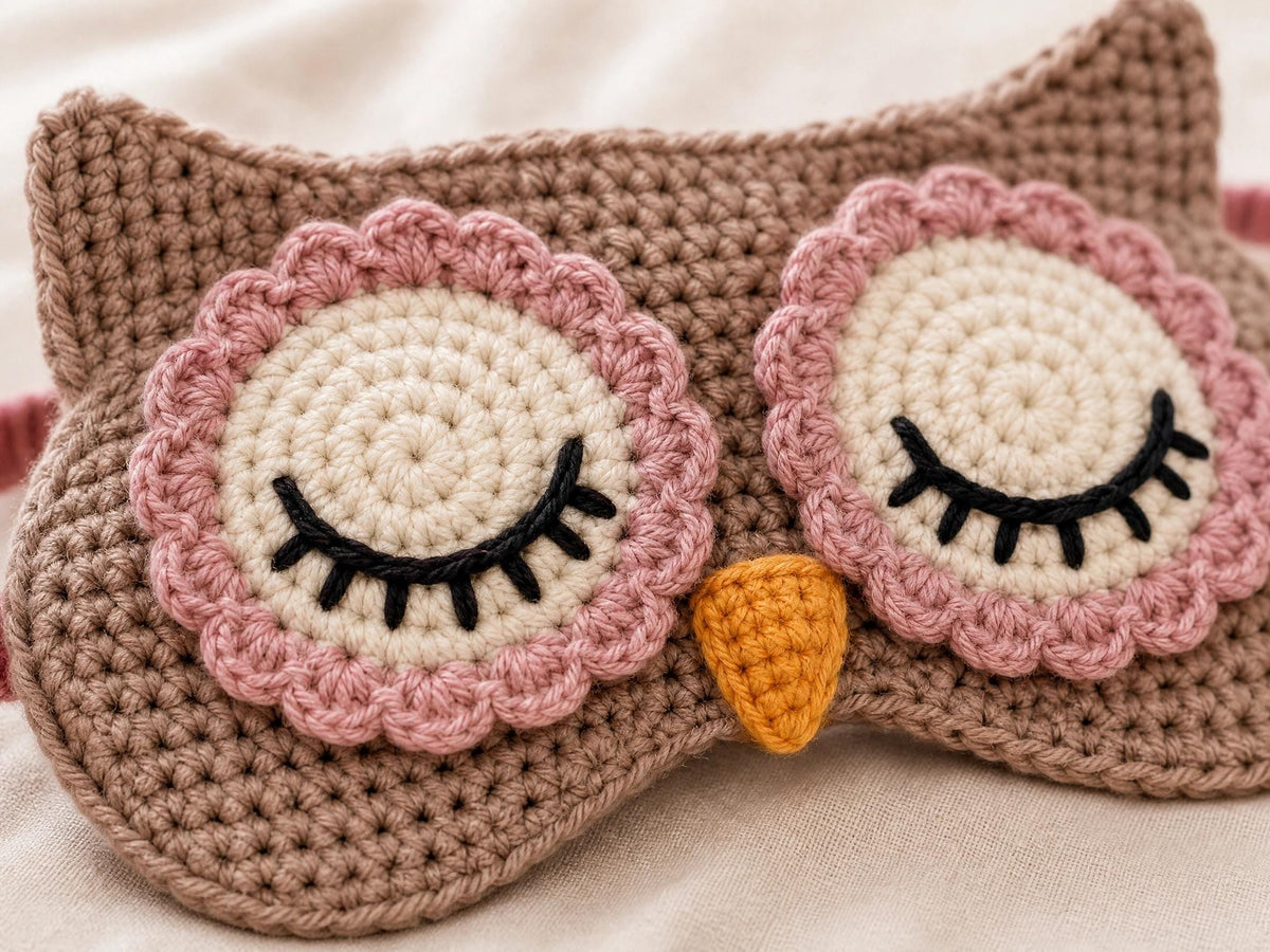 Animal Sleep Mask Crochet Patterns | PDF Collection | Intermediate Skill | Pig, Frog, Tiger & More