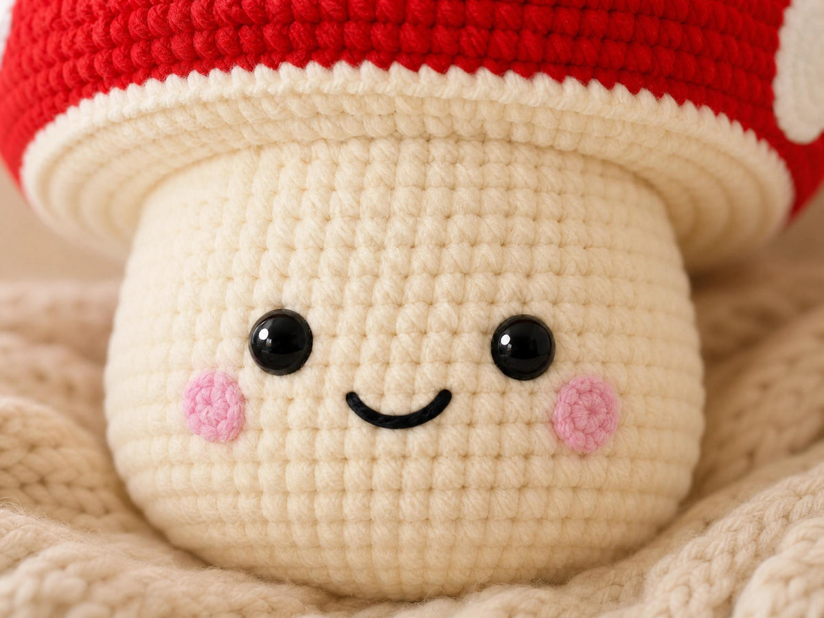 Cozy Mushroom Pillow Crochet Pattern | Amigurumi Home Decor | Beginner Friendly | Instant Download PDF