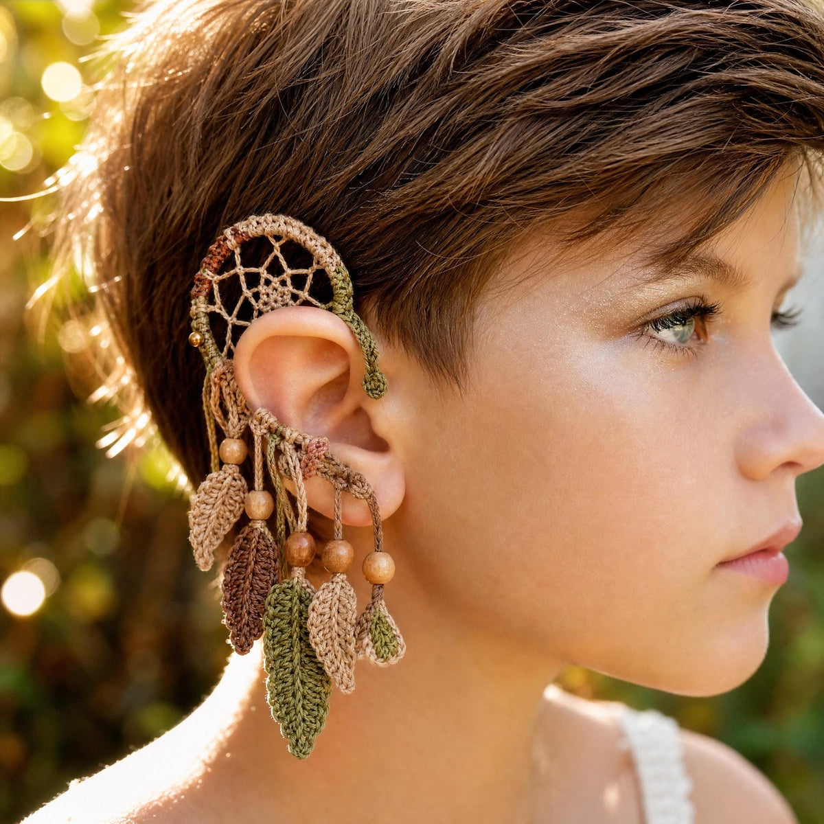 Bohemian Dreamcatcher Ear Cuff Crochet Pattern – Intermediate PDF Tutorial (Instant Download)