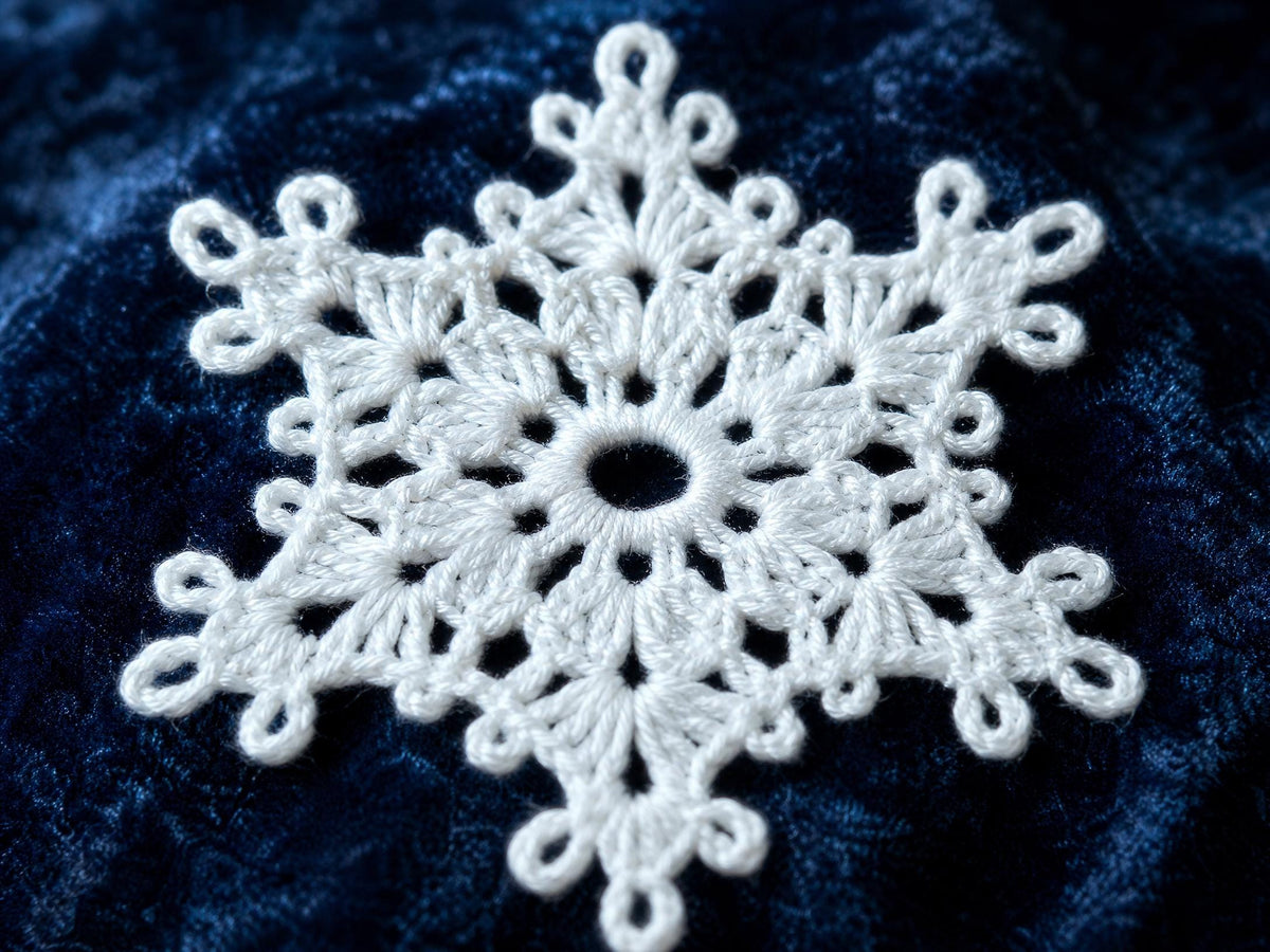 Winter Star Snowflake Crochet Pattern | Beginner Lace Ornament Tutorial (PDF Download)