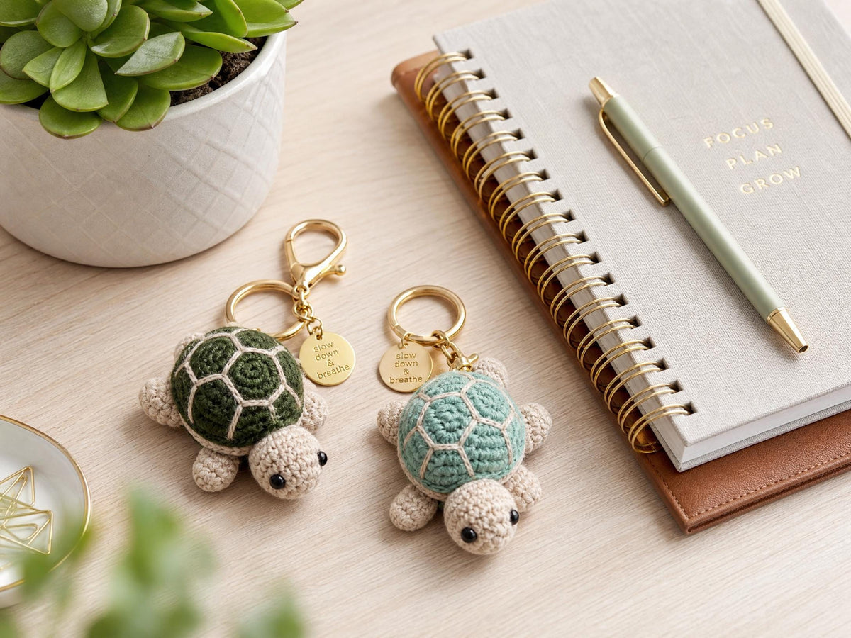 Mini Turtle Keychain Crochet Pattern | Amigurumi Turtle PDF | Beginner Friendly