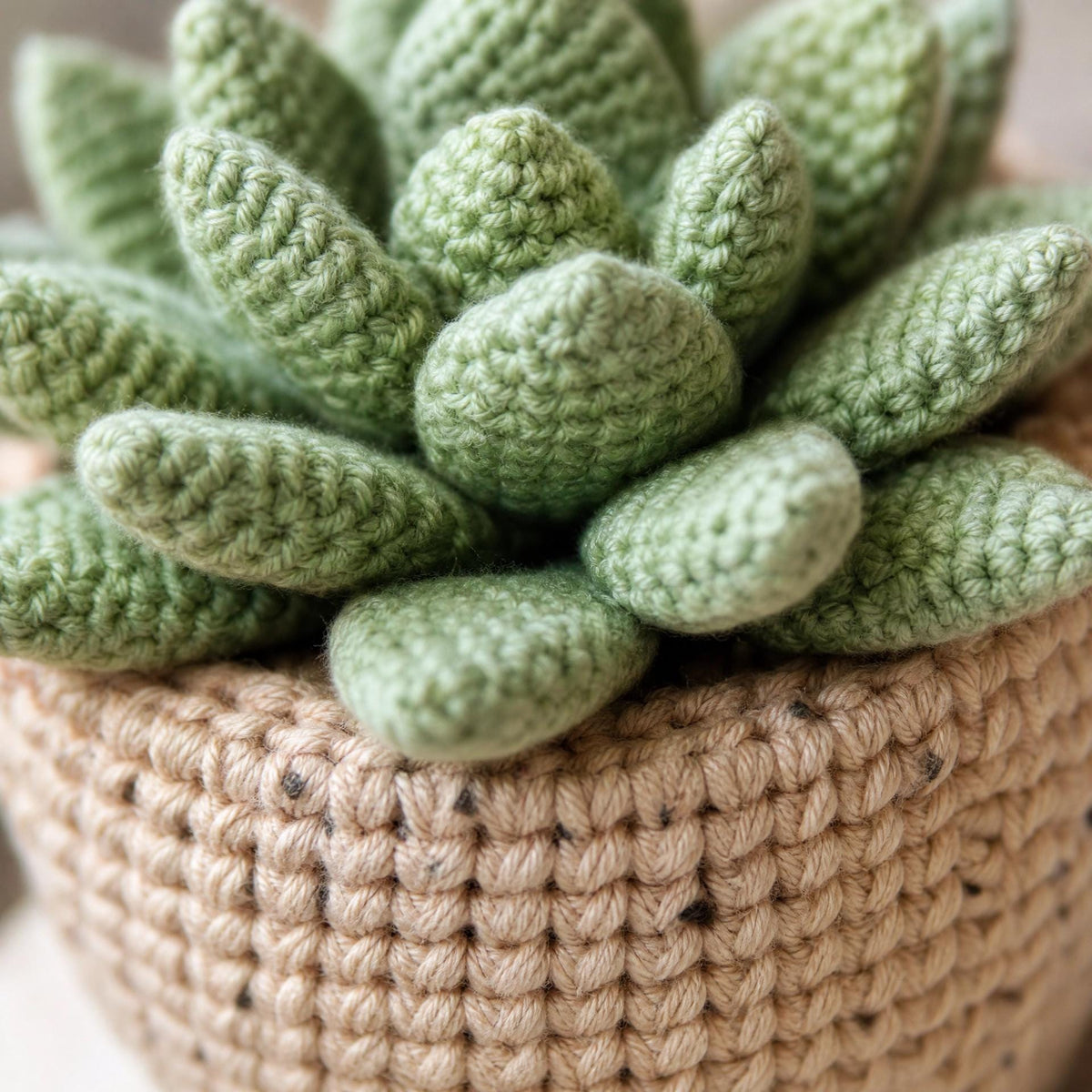 Beginner Crochet Pattern: Hanging Car Succulent Amigurumi – Easy Plant Charm (PDF Download)
