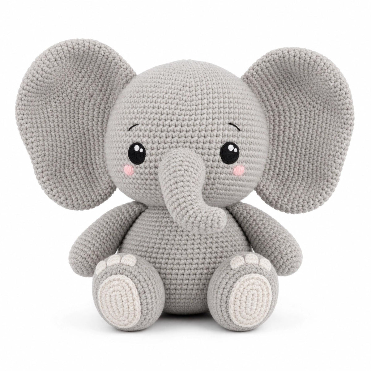 Sitting Elephant Crochet Pattern | Amigurumi Plush Tutorial (PDF Download)
