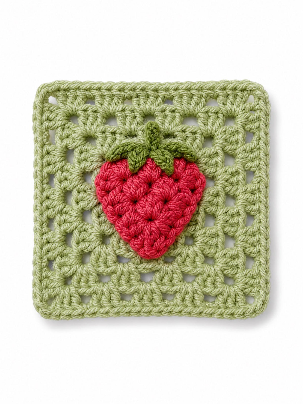 Strawberry Granny Square Blanket Crochet Pattern PDF | Beginner Friendly Puff Stitch