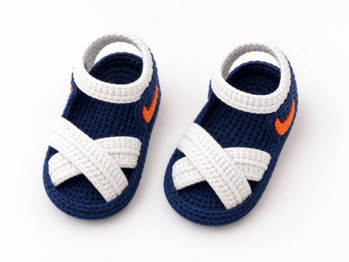 Track Star Sport Sandals Crochet Pattern | Baby Shoes PDF (Intermediate Skill)