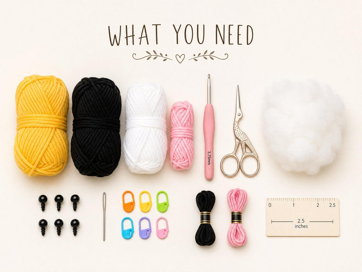 Mini Bee Crochet Pattern | Beginner Friendly Amigurumi PDF (Digital Download)