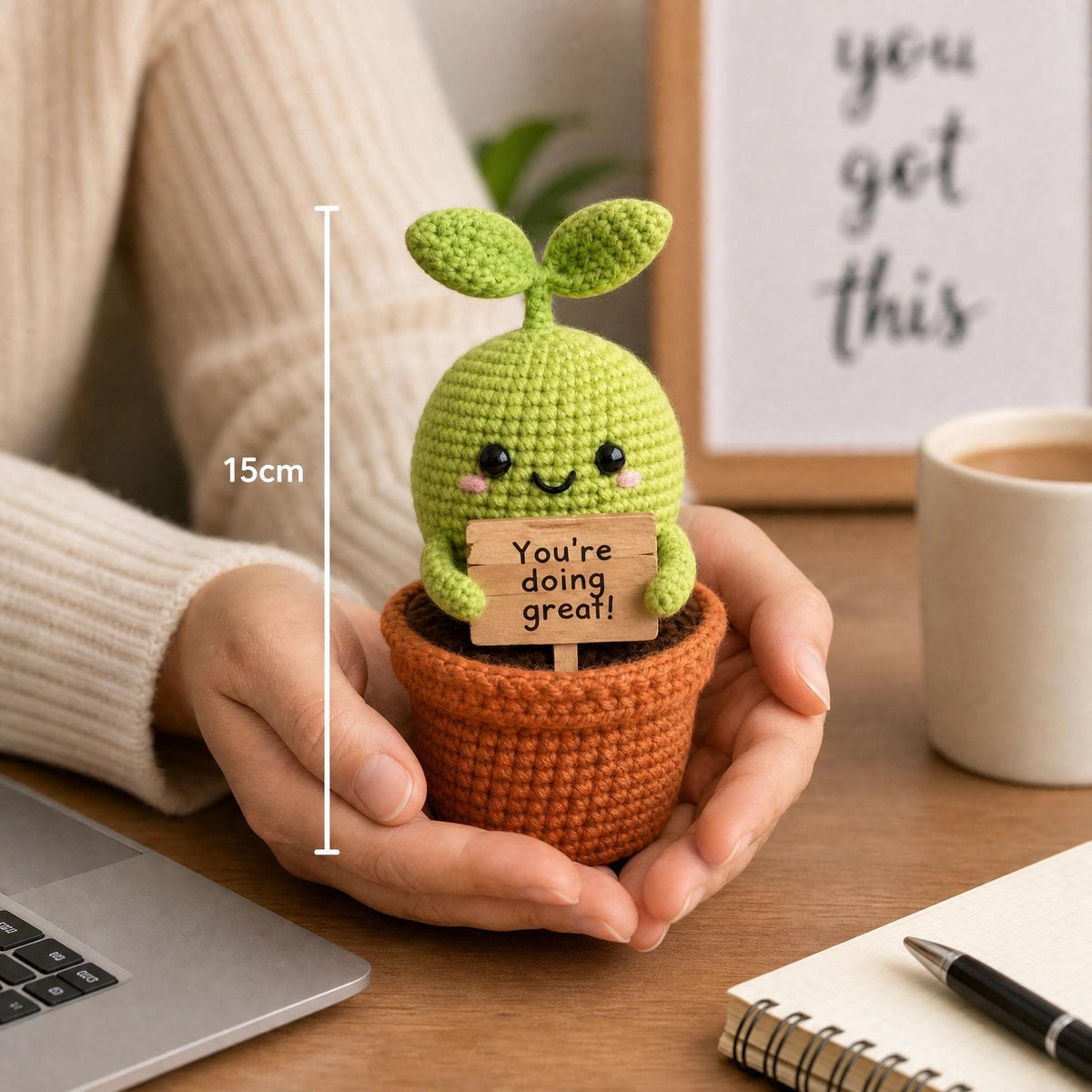 The Positive Sprout - Beginner-Friendly Amigurumi Crochet Pattern (PDF)