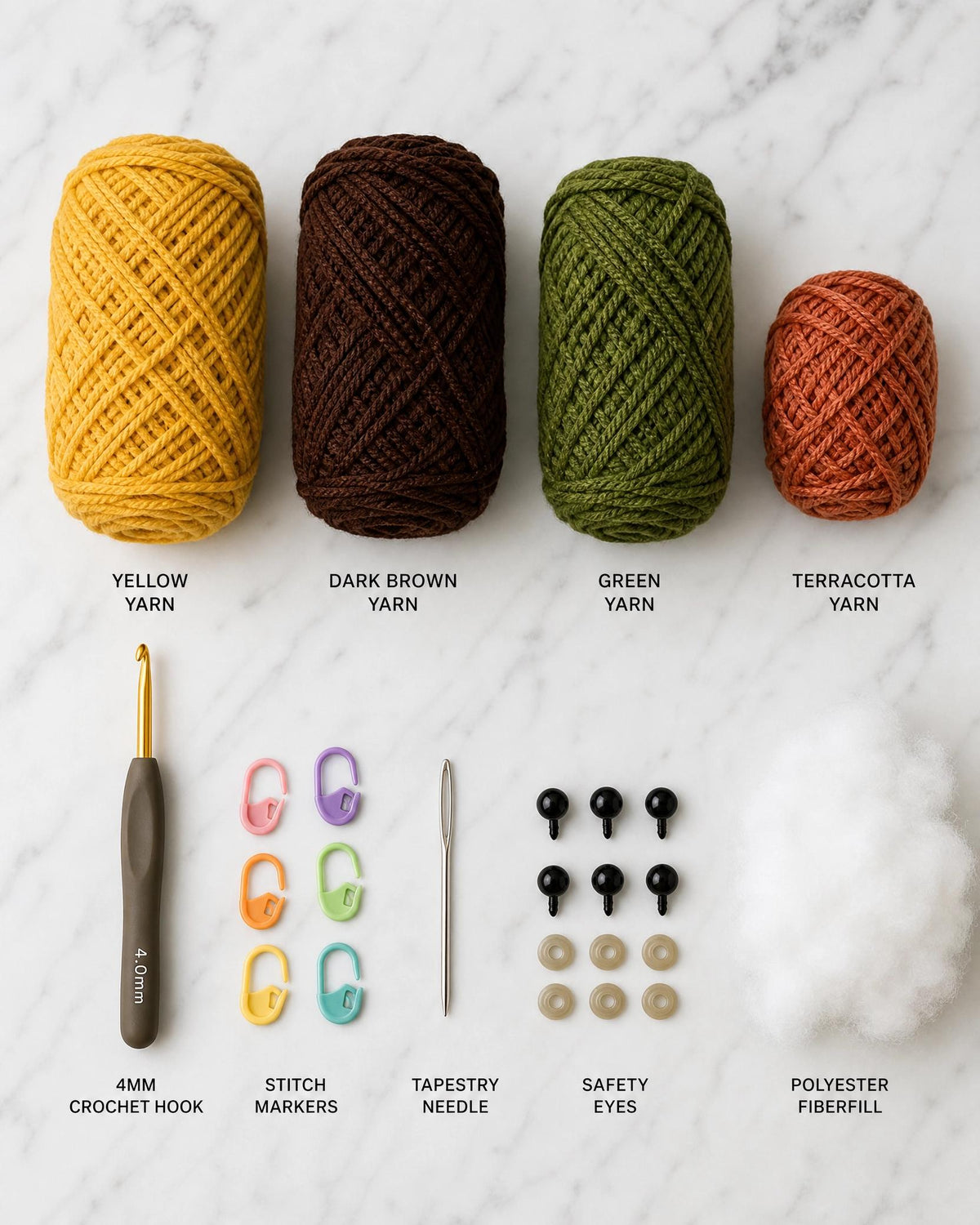 Sunflower Crochet Pattern | Beginner Amigurumi Flower Pot DIY (PDF Download)