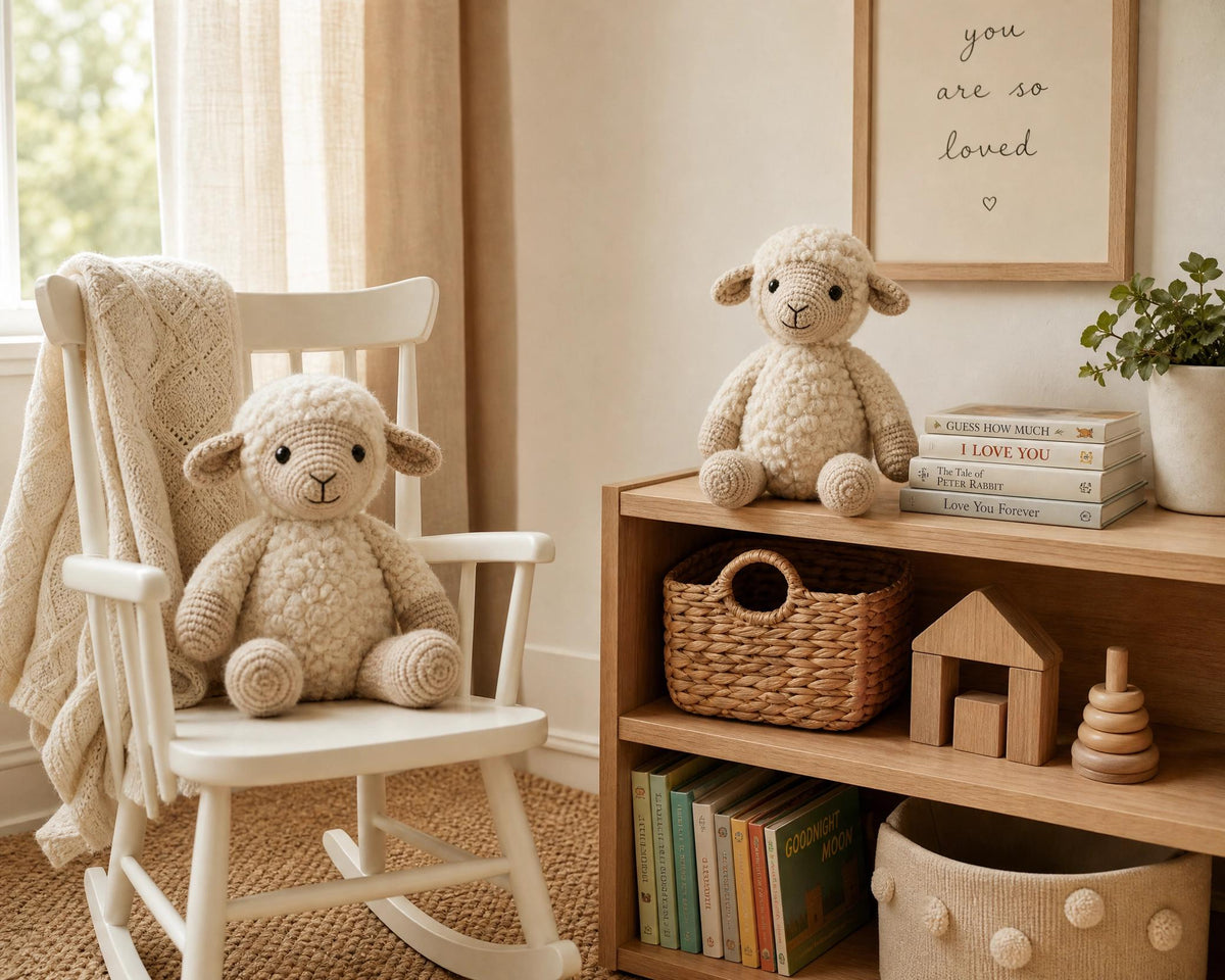 Woolly Little Lambs Crochet Pattern, Chenille Amigurumi Lamb, Advanced Beginner PDF
