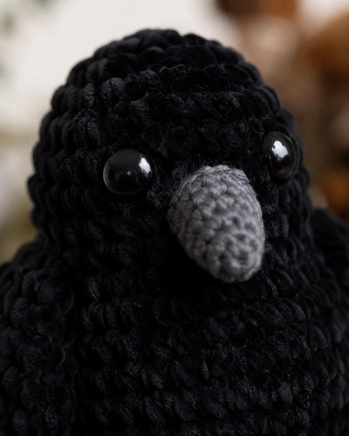 Beginner Crochet Raven Pattern | Amigurumi Black Bird Plush Tutorial (PDF Download)