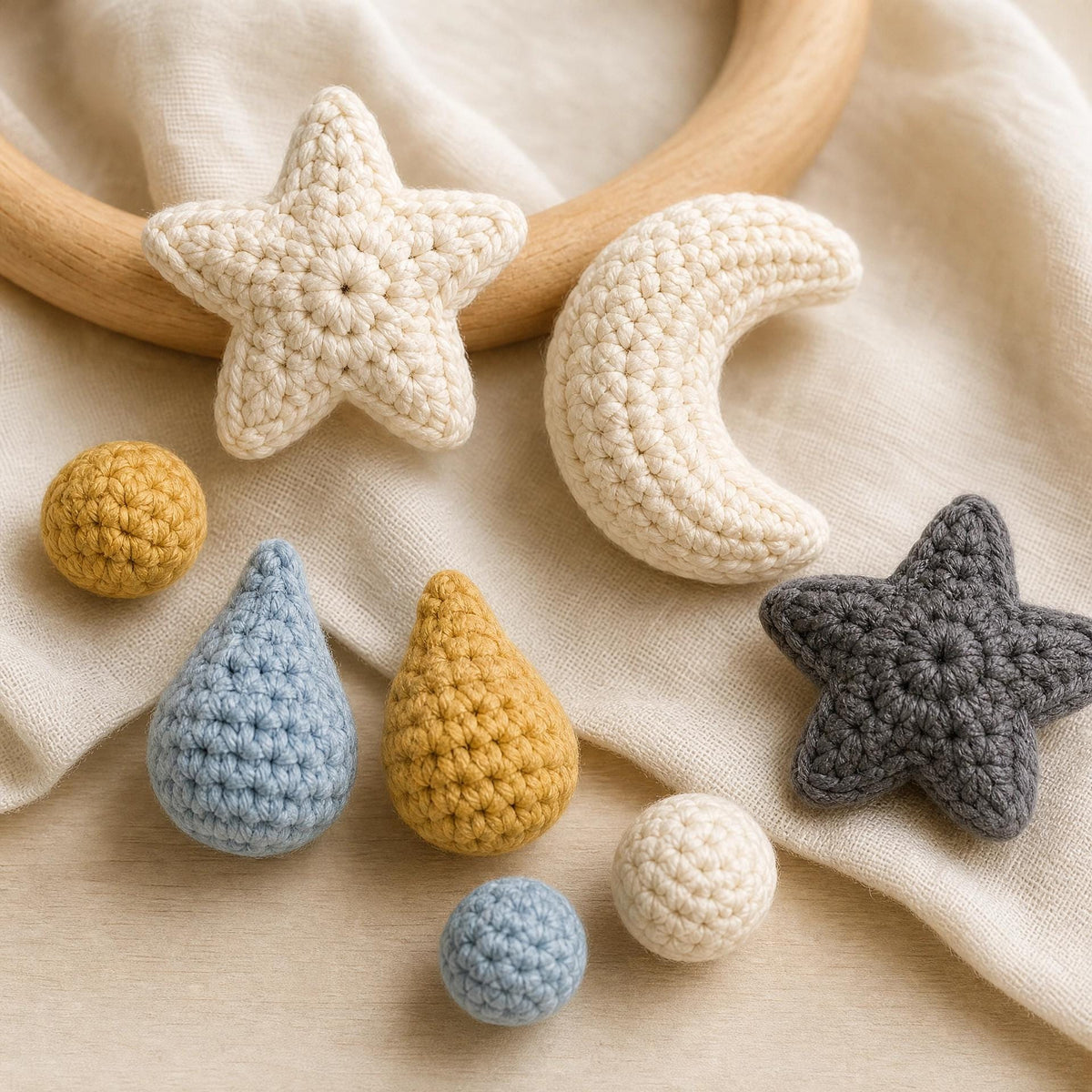 Stroller Chandelier Crochet Pattern, Beginner Celestial Nursery Decor PDF