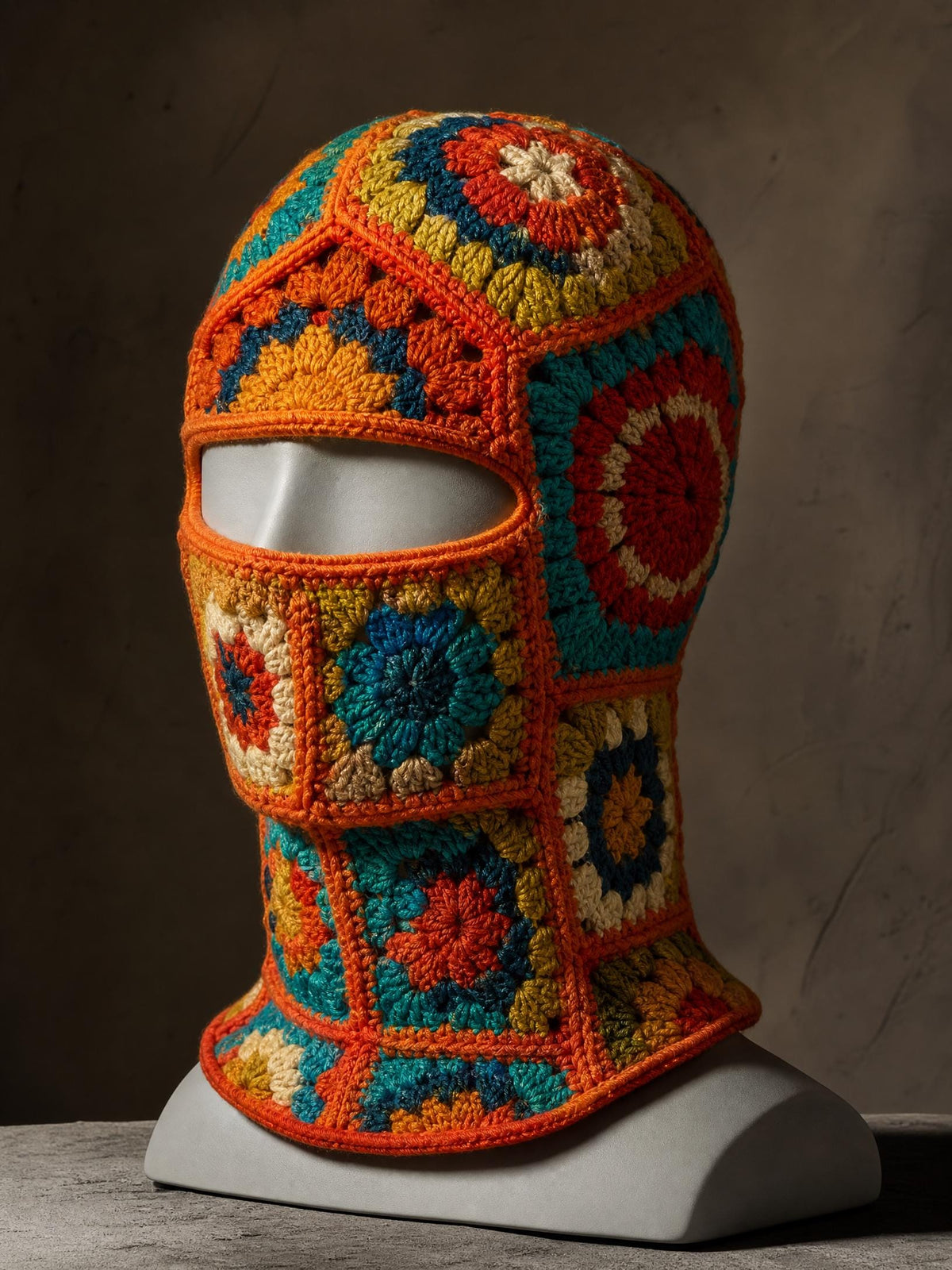 Retro Sunburst Balaclava Crochet Pattern - Beginner Friendly Digital Download