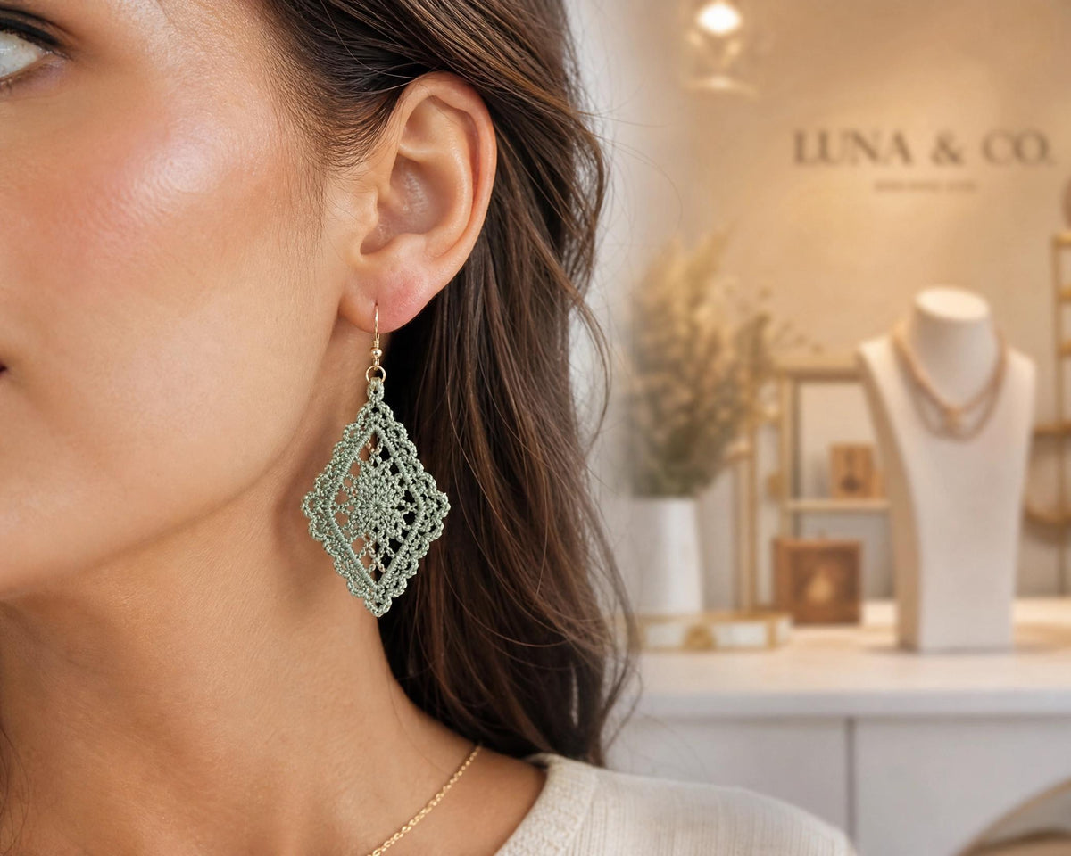 6-in-1 Crochet Earring Patterns Bundle** | Mini Flower Lace Jewelry PDF | Instant Download