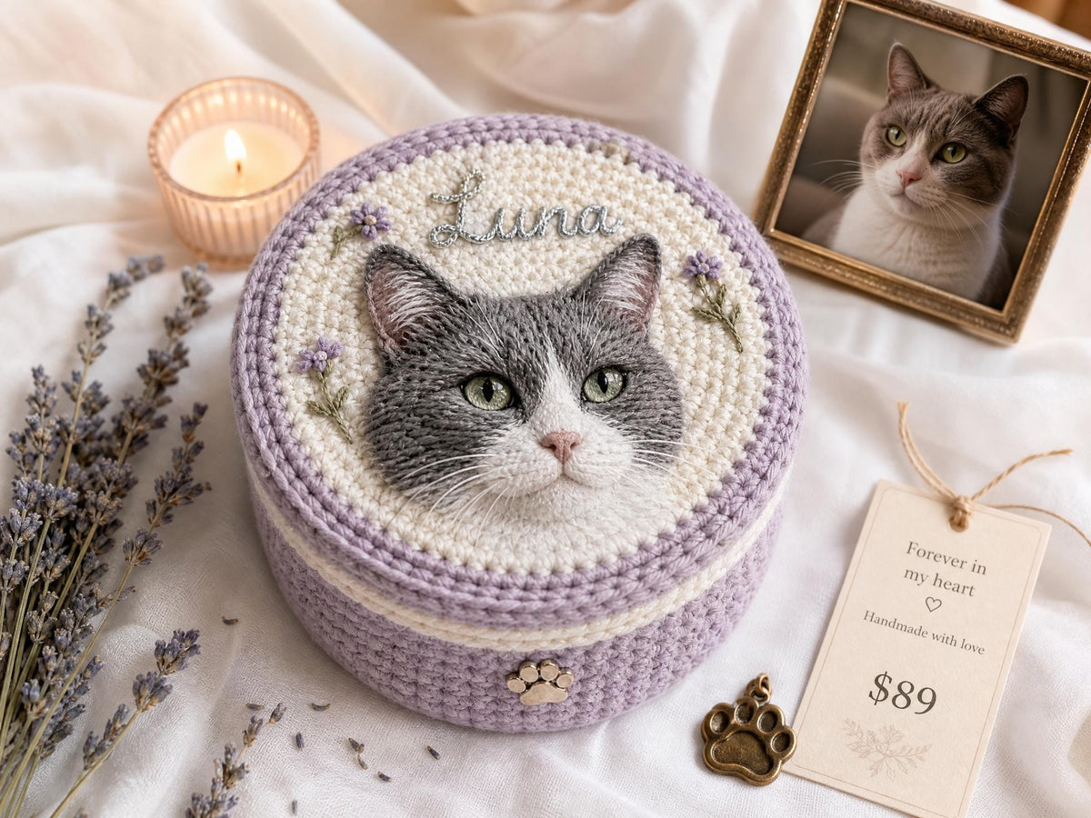 The Keepsake Cat Box Crochet Pattern PDF instant download