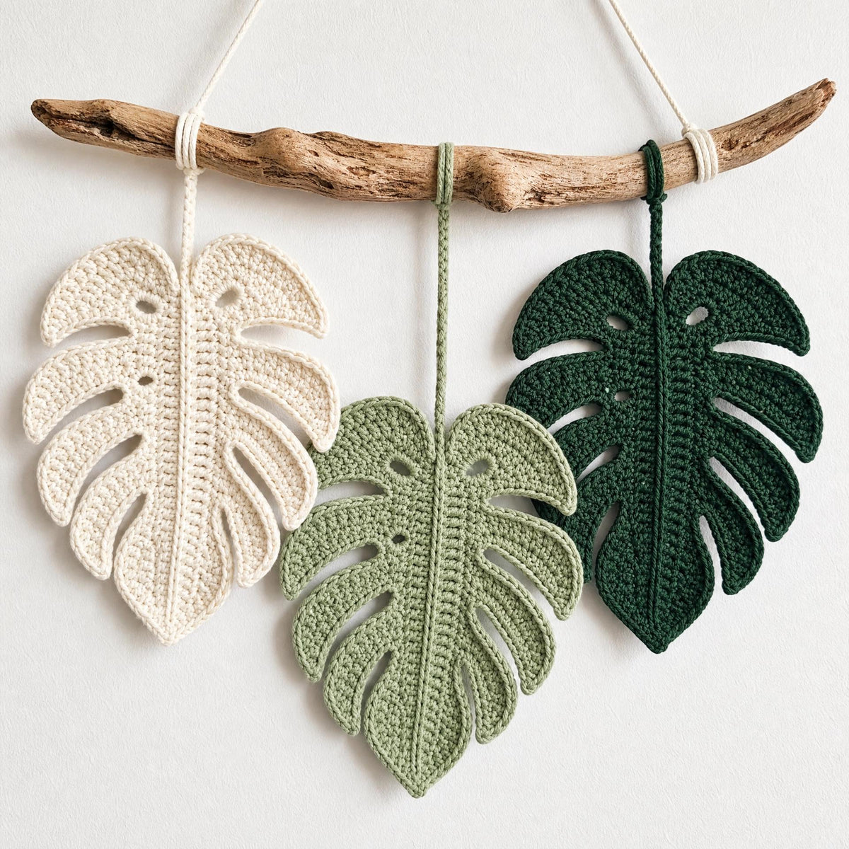 Monstera Leaf Crochet Pattern | Wall Hanging PDF | Beginner Friendly | Boho Decor | Instant Download + VIDEO
