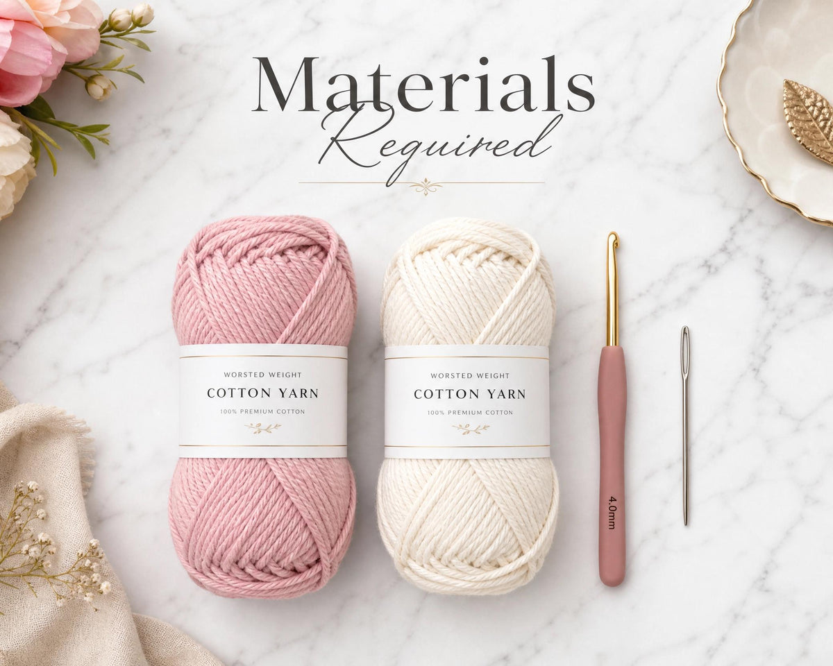 Crochet Basket Pattern | Beginner Friendly Storage, Two-Tone Bow (PDF Download)