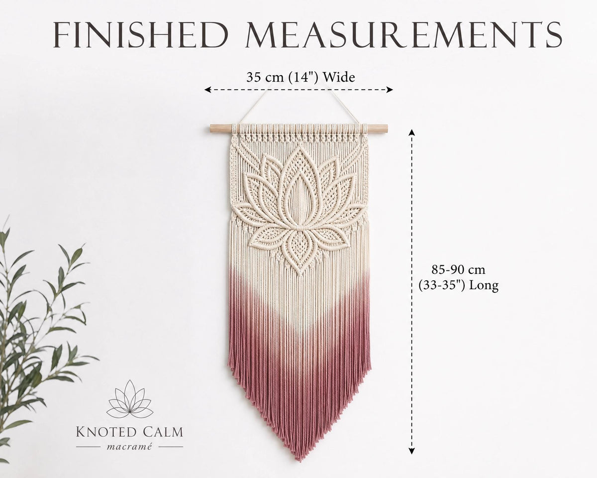 Radiant Lotus Coiled Rope Wall Hanging Pattern | Boho Floral Art Tutorial (PDF Download)