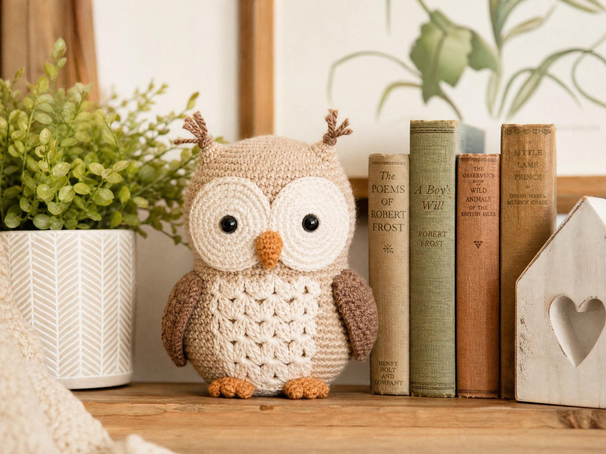 Oliver Owl Amigurumi Crochet Pattern | Woodland Nursery Stuffed Animal (PDF Download)