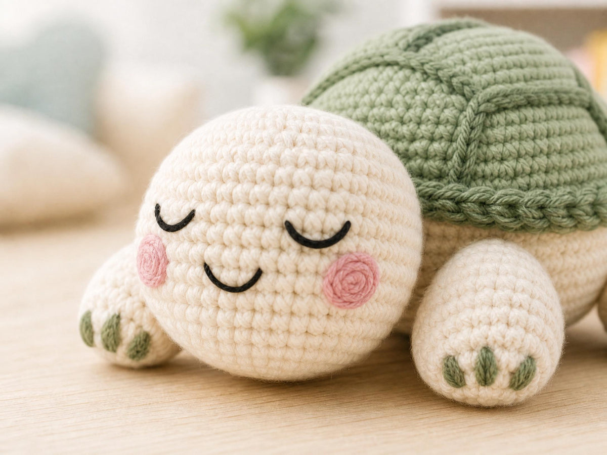 Sage Baby Turtle Amigurumi Crochet Pattern | Beginner Friendly Sea Turtle PDF