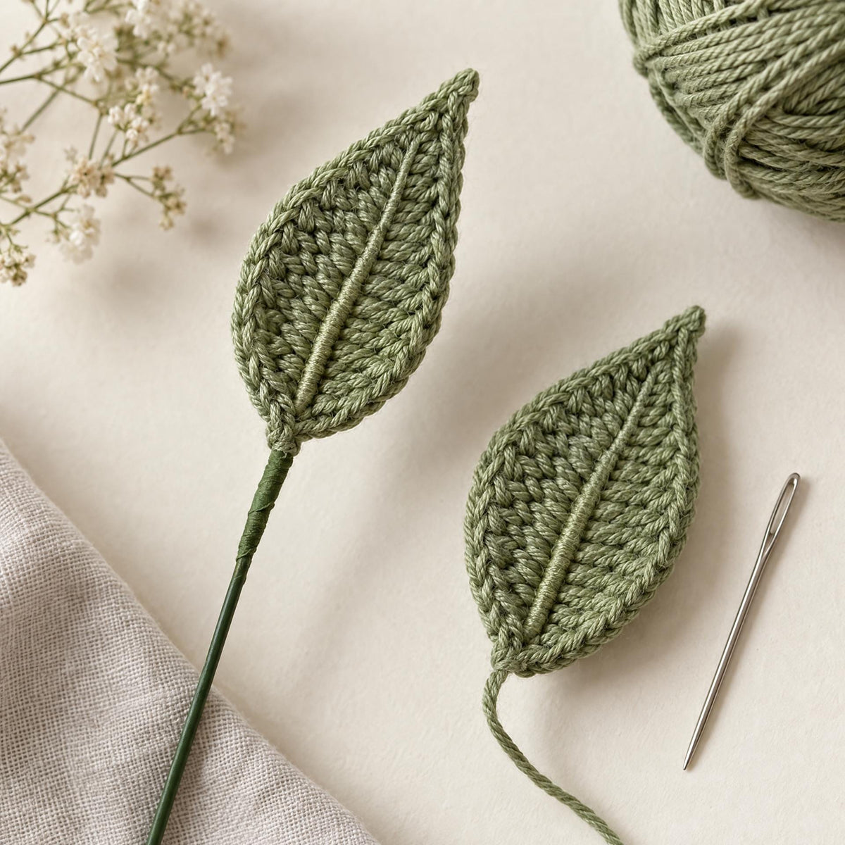 Ruffled Carnation Posy Crochet Pattern PDF, Beginner Flower Bouquet Tutorial, Crochet Carnation, Leaf and Stem Pattern, Digital Download