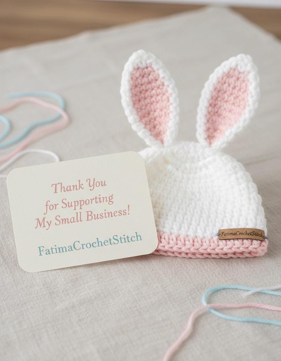 Floppy Bunny Ears Crochet Hat Pattern | Beginner Friendly Baby Photo Prop (PDF Download)