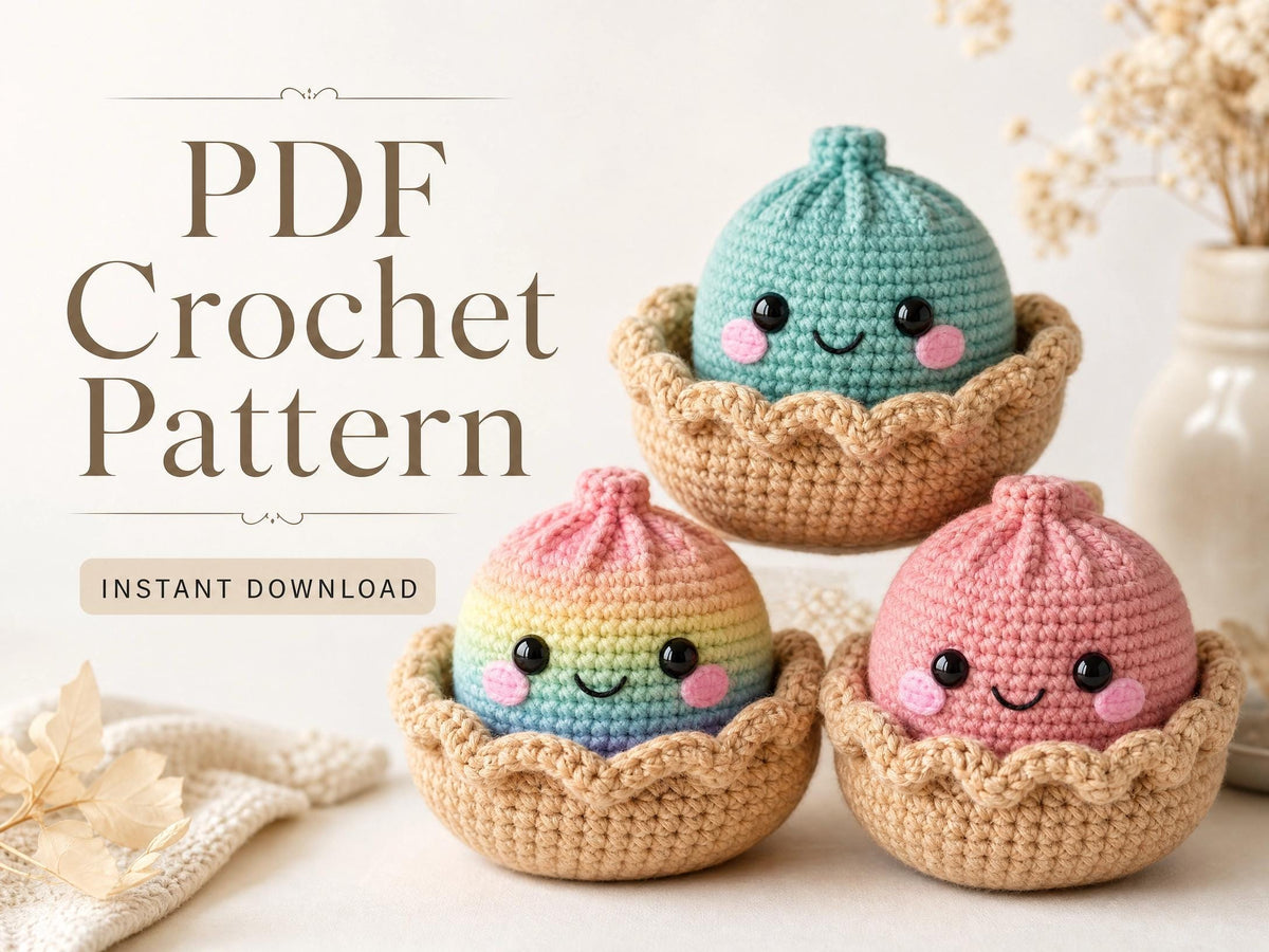 Cuddly Dumpling Friends Crochet Pattern | No-Sew Amigurumi PDF | Plush Toy Pattern