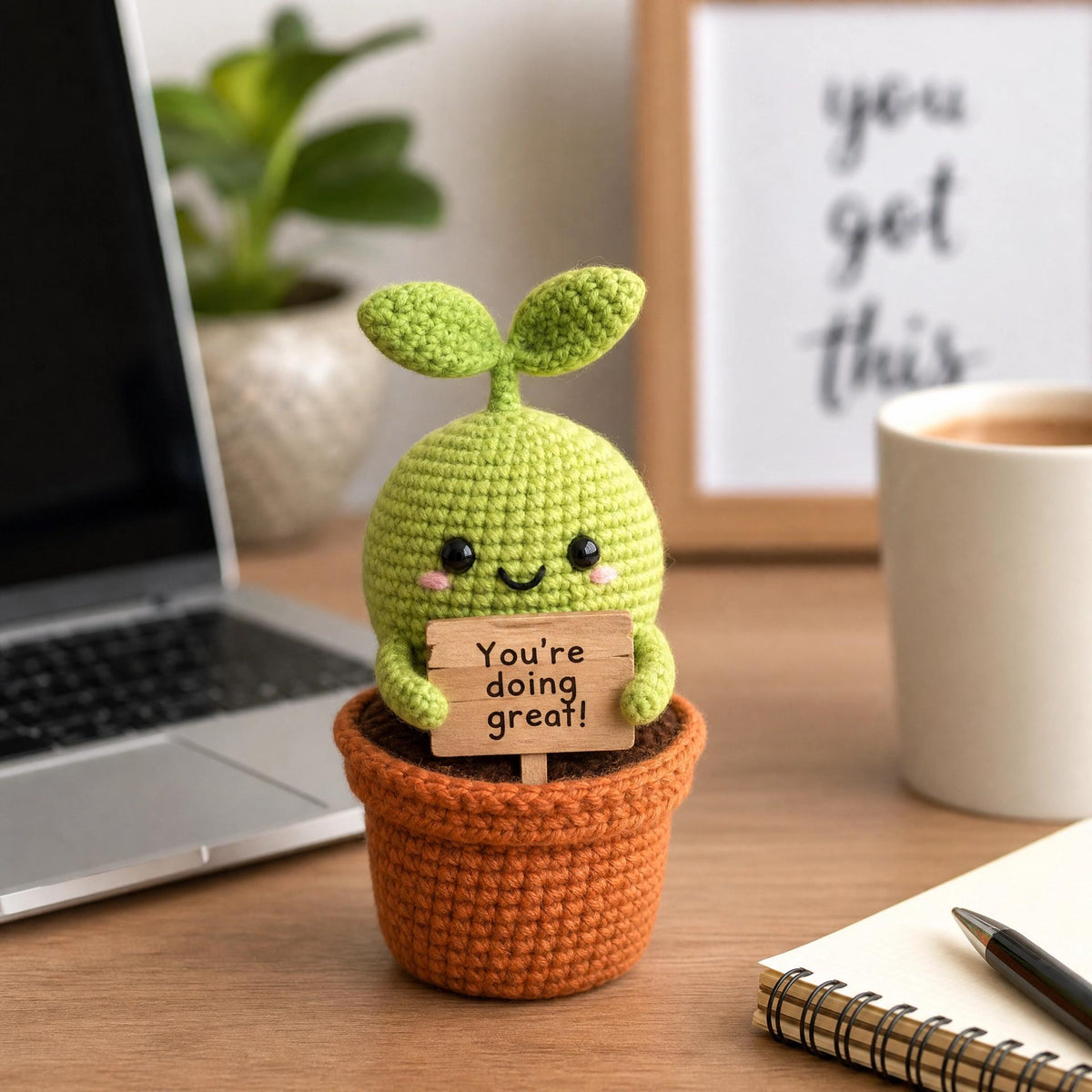 The Positive Sprout - Beginner-Friendly Amigurumi Crochet Pattern (PDF)