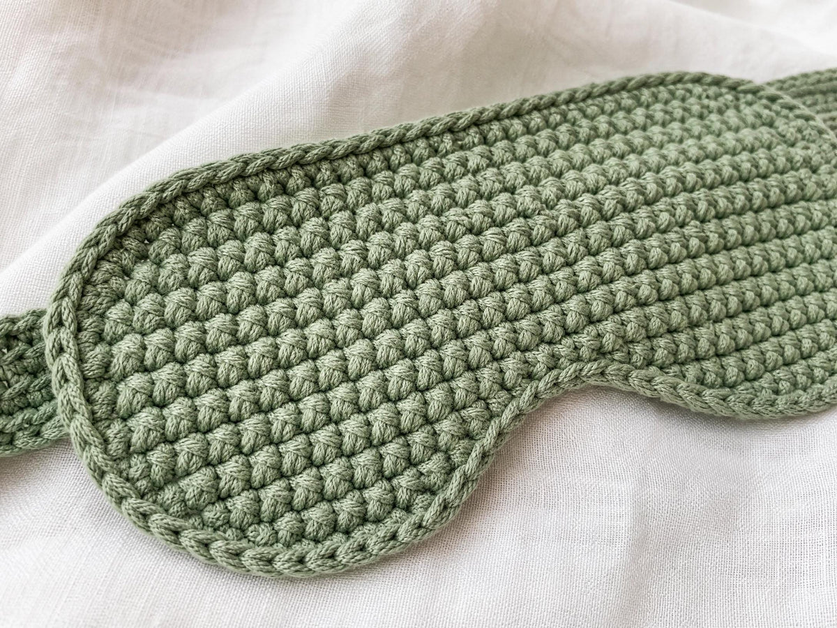 Crochet Spa Set Pattern | Sleep Mask, Face Scrubbies (PDF Download)
