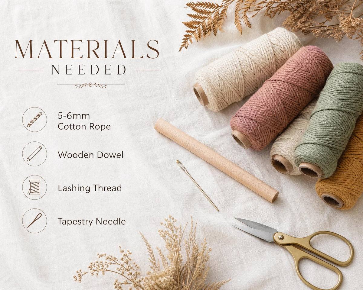 Radiant Lotus Coiled Rope Wall Hanging Pattern | Boho Floral Art Tutorial (PDF Download)