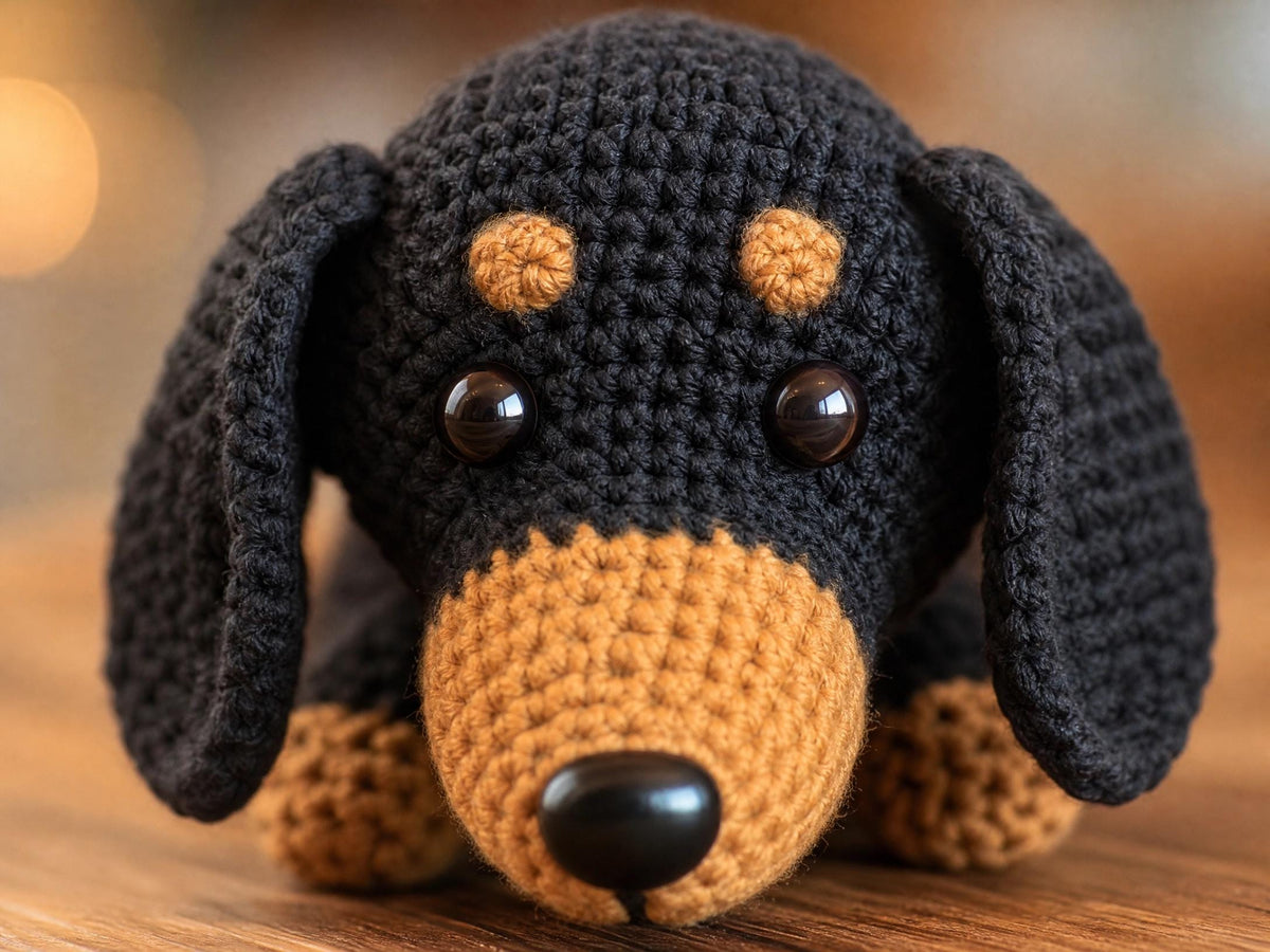 Bruno the Dachshund Puppy Crochet Pattern - Beginner-Friendly Amigurumi PDF