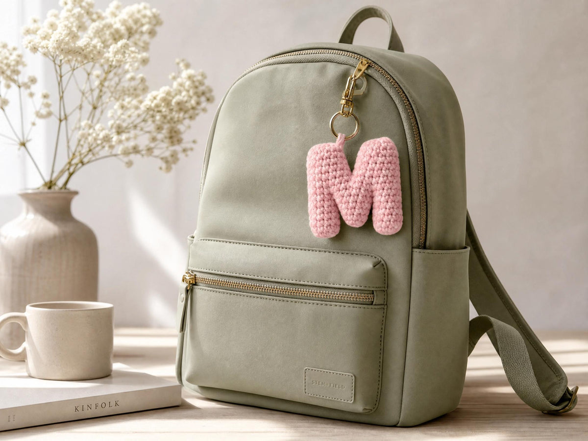 Crochet Letter Keychain Pattern, Alphabet Amigurumi Charm, Beginner PDF (Instant Download) + VIDEO