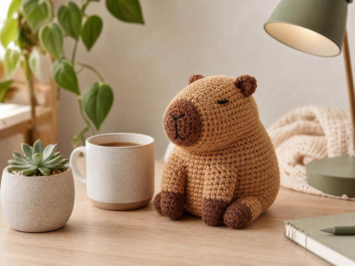 Chubby Capybara Amigurumi Crochet Pattern – Beginner PDF (Digital Download)