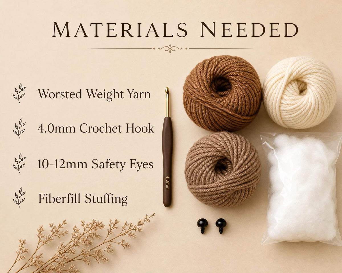 Beginner Crochet Baby Gazelle Amigurumi Pattern, Step-by-Step Tutorial (PDF Download)