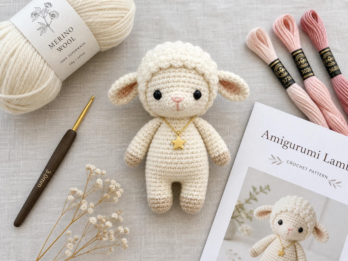 Amigurumi Lamb Crochet Pattern | Beginner-Friendly PDF | Easy Stuffed Animal Toy | Instant Download