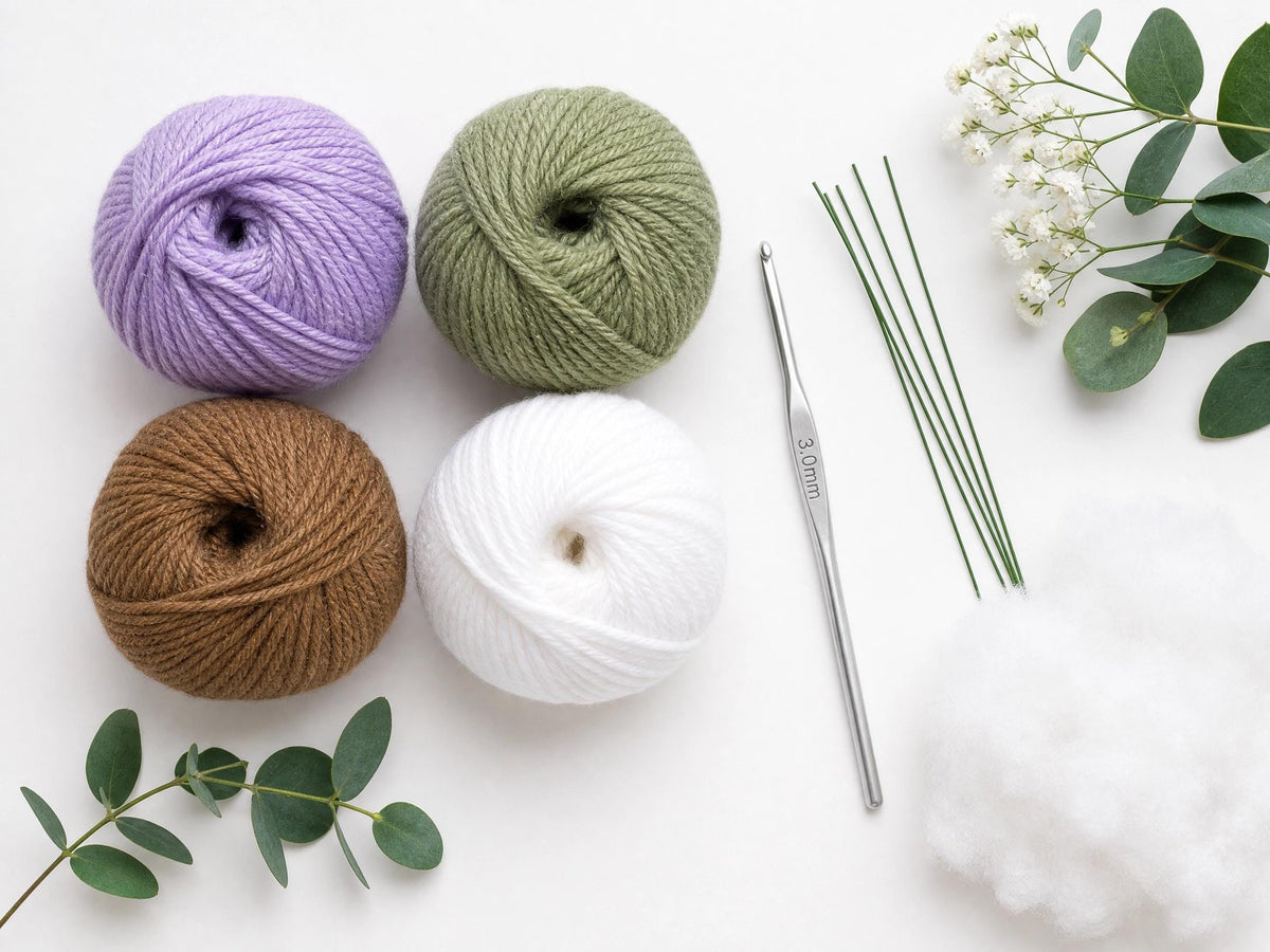 Crochet Potted Lavender Pattern | Amigurumi Flower PDF Tutorial (Beginner Friendly)