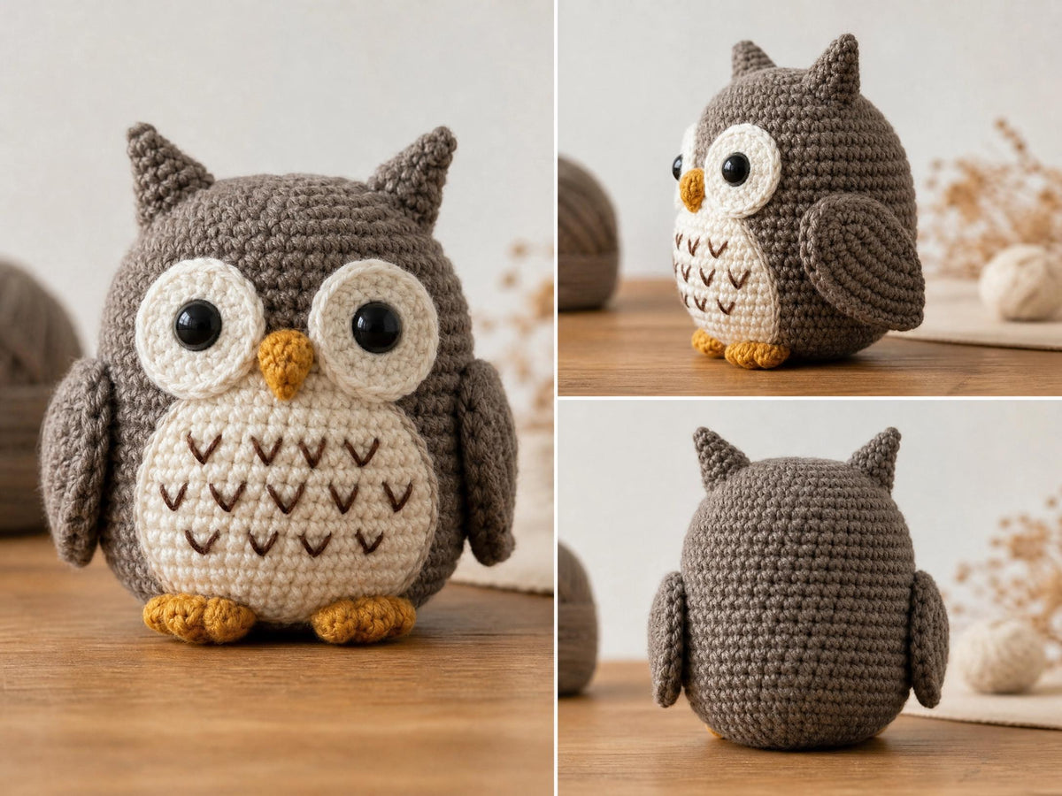Crochet Owl Pattern | Amigurumi Woodland Decor PDF (Instant Download)
