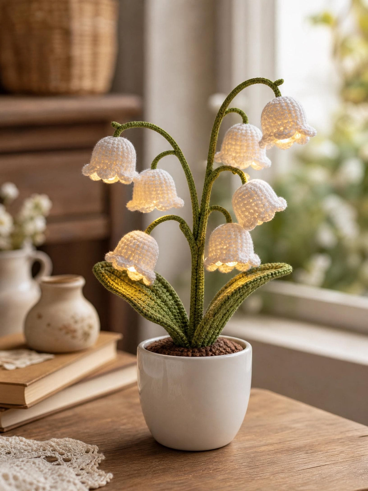 Lily Bell Lamp Crochet Pattern | Beginner Friendly Fairy Lights (PDF Tutorial)