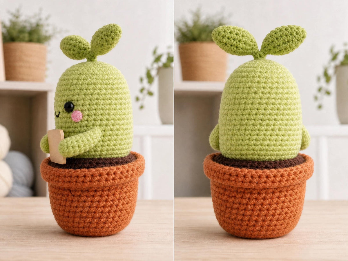 The Positive Sprout - Beginner-Friendly Amigurumi Crochet Pattern (PDF)