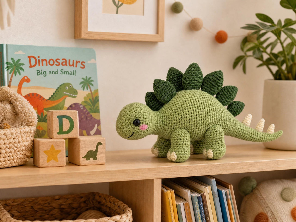 Stegosaurus Amigurumi Crochet Pattern | Herbivore Dinosaur PDF Tutorial